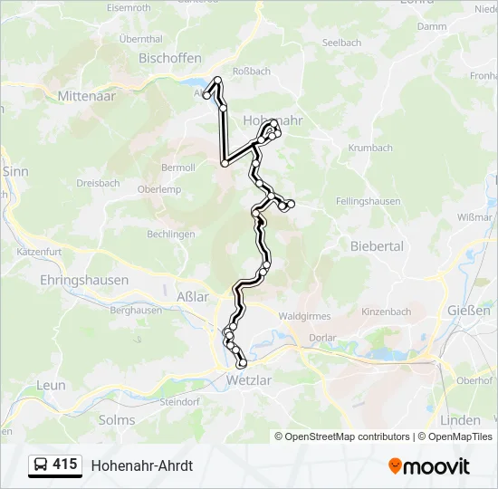 415 Bus Line Map