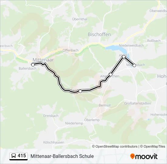 415 Bus Line Map