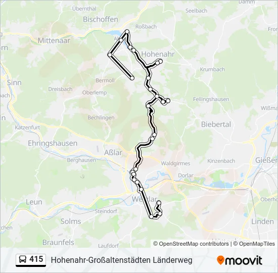 415 Bus Line Map
