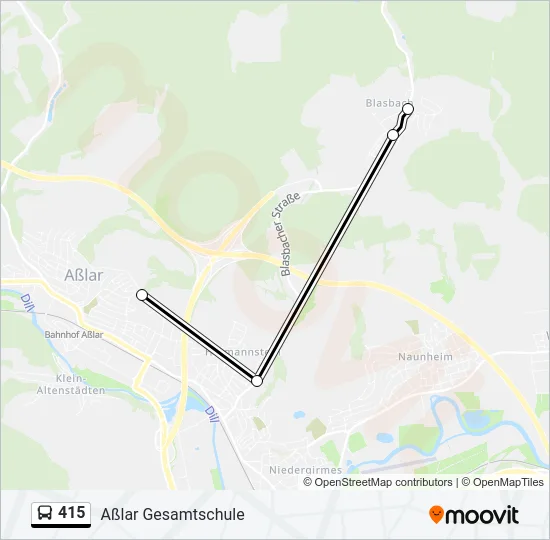 415 Bus Line Map