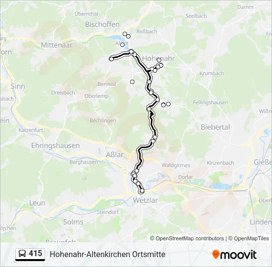 415 Bus Line Map