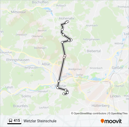 415 Bus Line Map