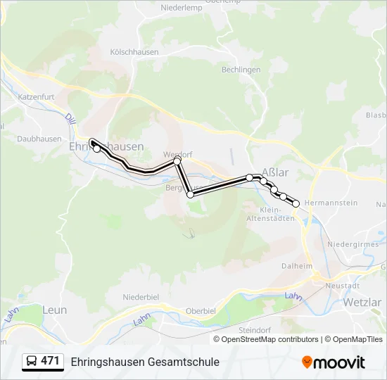 471 Bus Line Map