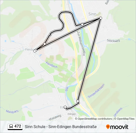 472 Bus Line Map