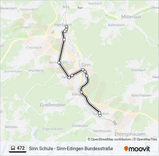 472 Bus Line Map