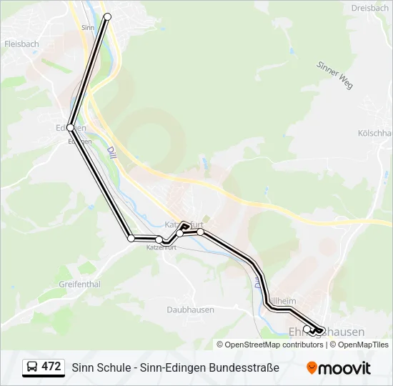 472 Bus Line Map