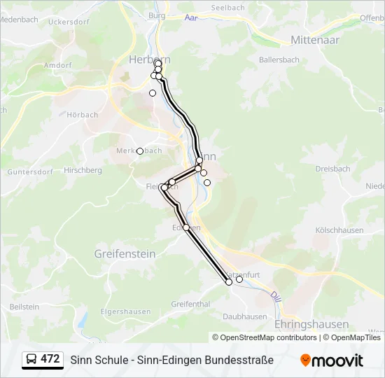 472 Bus Line Map
