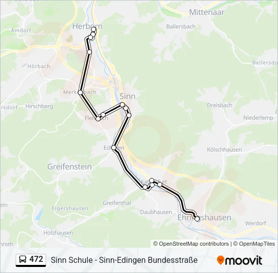472 Bus Line Map