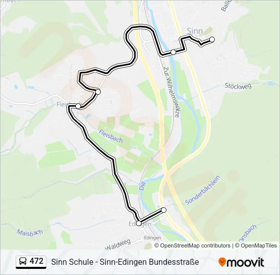 472 Bus Line Map