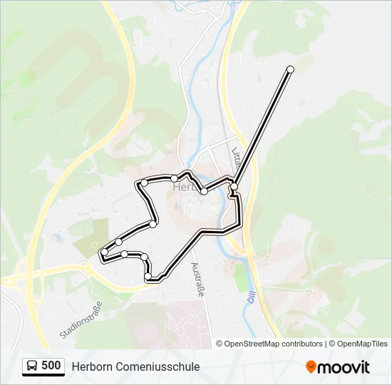 500 Bus Line Map