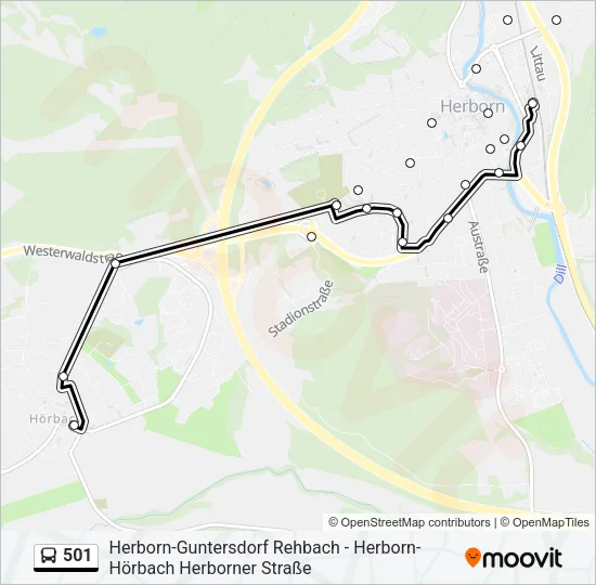 501 Bus Line Map