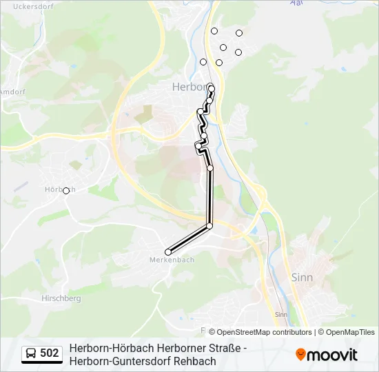 502 Bus Line Map