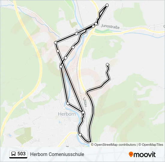 503 Bus Line Map