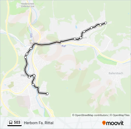 503 Bus Line Map