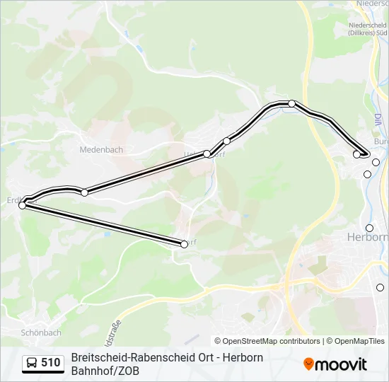 510 Bus Line Map