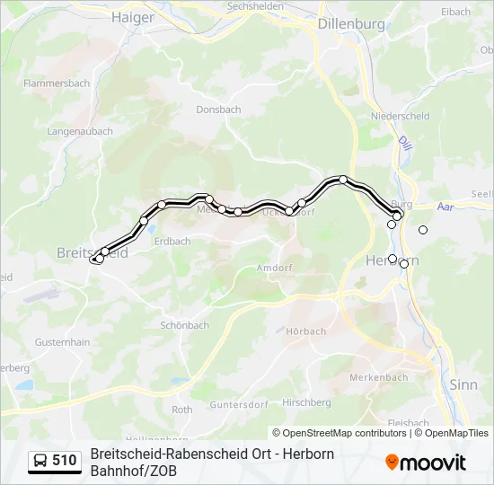 510 Bus Line Map