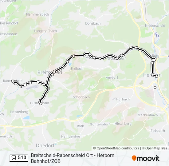 510 Bus Line Map