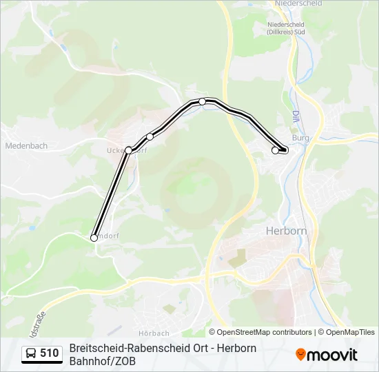 510 Bus Line Map