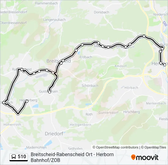 510 Bus Line Map