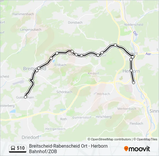 510 Bus Line Map