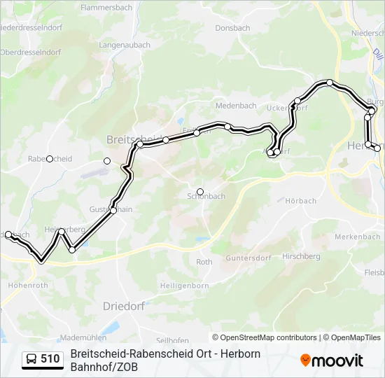 510 Bus Line Map