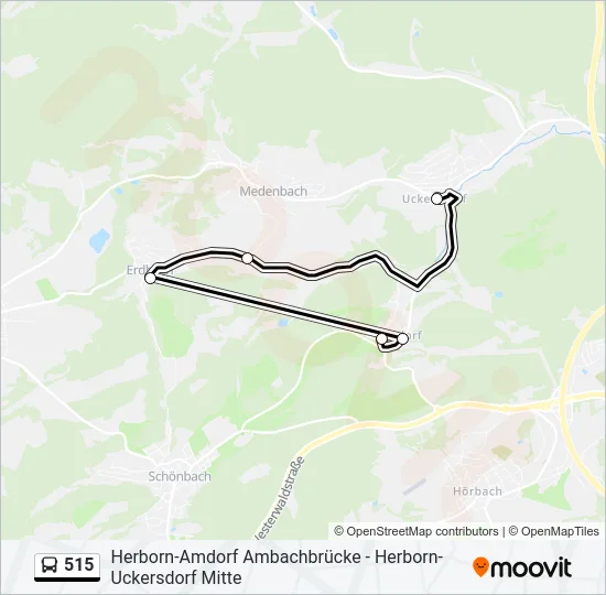 515 Bus Line Map