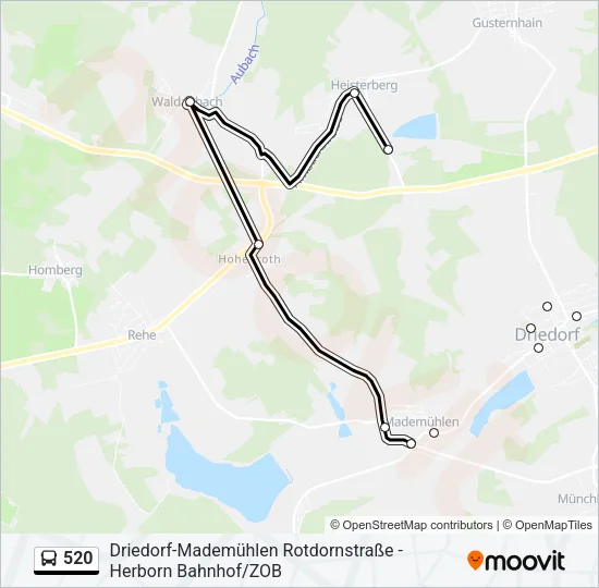 520 Bus Line Map