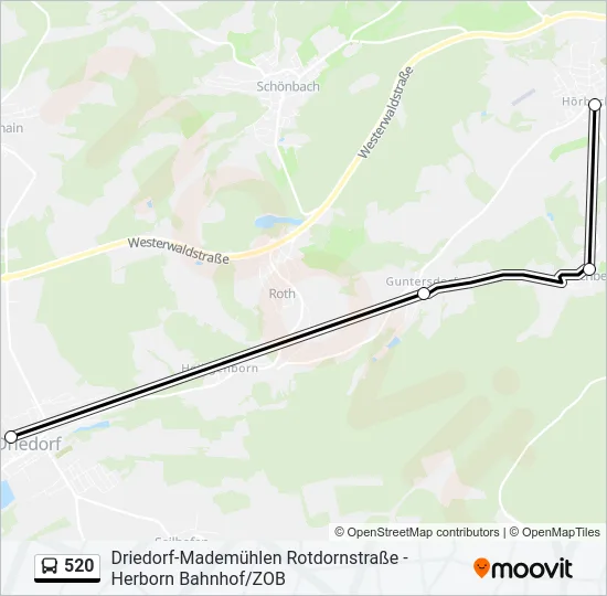520 Bus Line Map