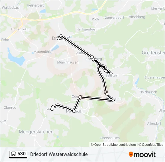 530 Bus Line Map