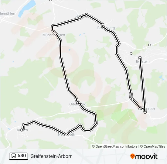 530 Bus Line Map