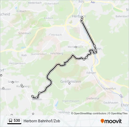 530 Bus Line Map