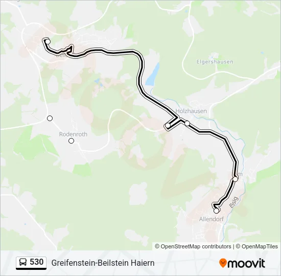 530 Bus Line Map