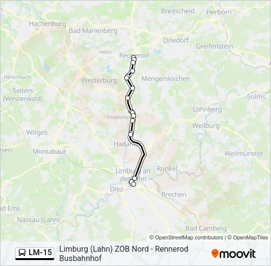 LM-15 Bus Line Map