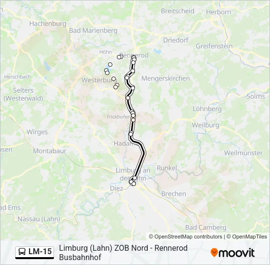 LM-15 Bus Line Map