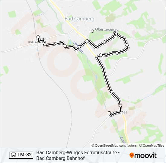 LM-32 Bus Line Map