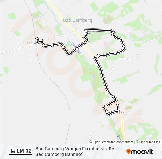 LM-32 Bus Line Map