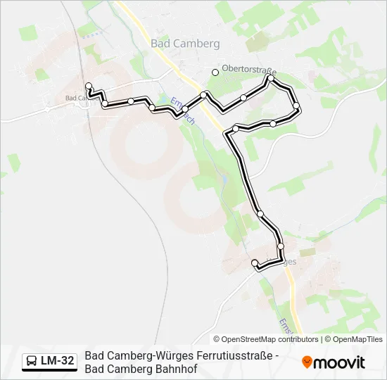 LM-32 Bus Line Map