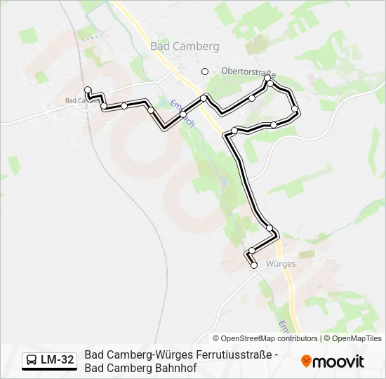 LM-32 Bus Line Map