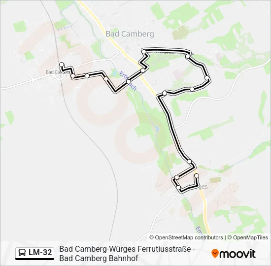 LM-32 Bus Line Map