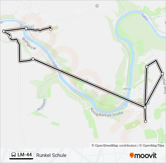 LM-44 Bus Line Map