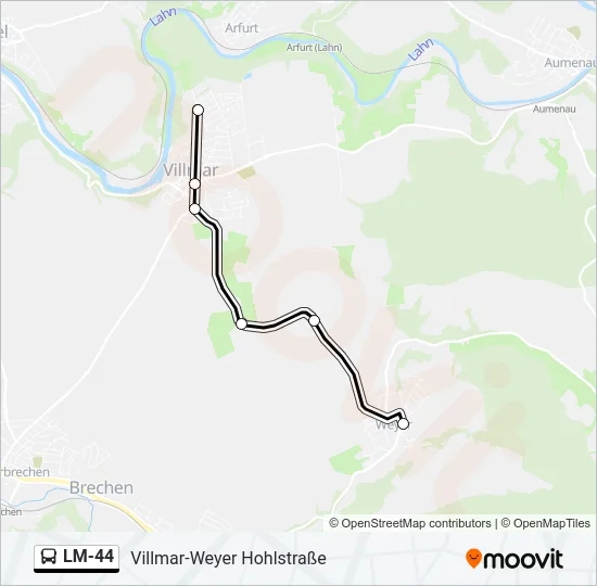 LM-44 Bus Line Map