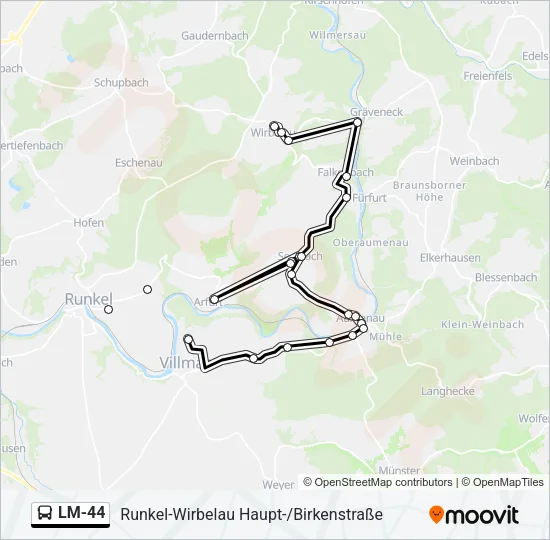 LM-44 Bus Line Map