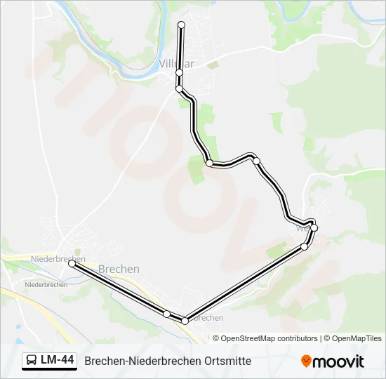 LM-44 Bus Line Map