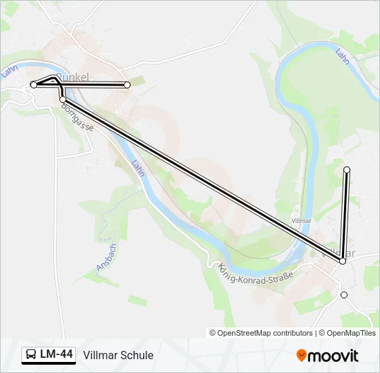 LM-44 Bus Line Map
