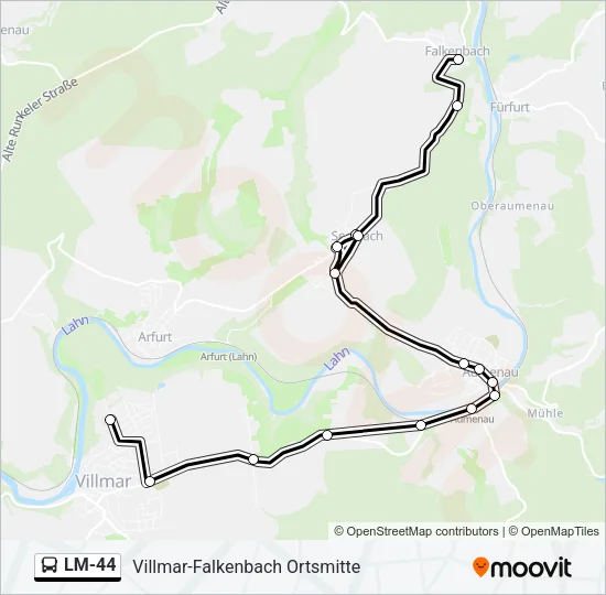 LM-44 Bus Line Map