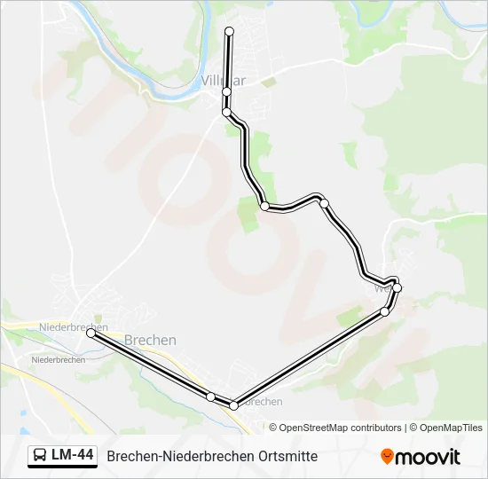 LM-44 Bus Line Map