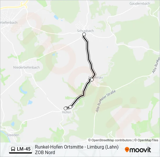 LM-45 Bus Line Map