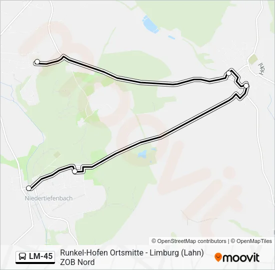 LM-45 Bus Line Map