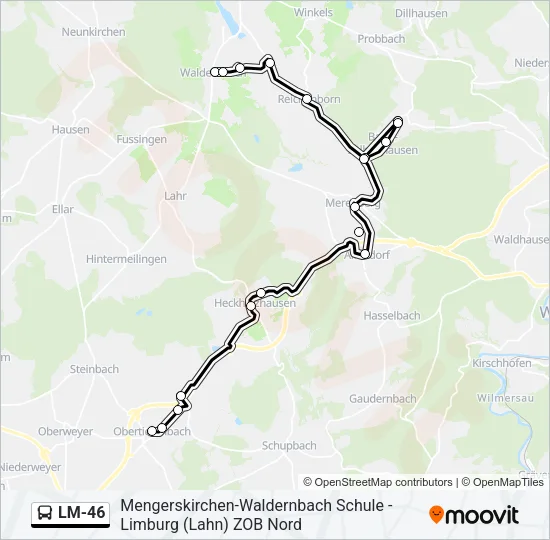 LM-46 Bus Line Map
