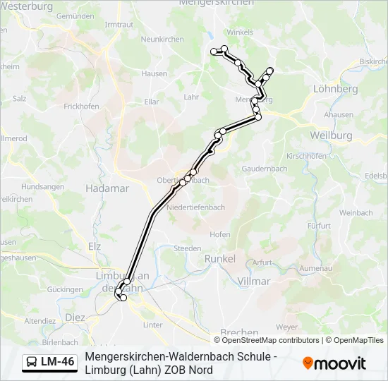 LM-46 Bus Line Map